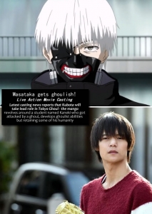 Tokyo Ghoul, starring Masataka Kubota, Fumika Shimizu