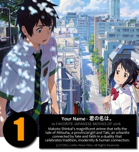 Your Name (Kimi no na Wa) - 2016 10 Best Japanese movies