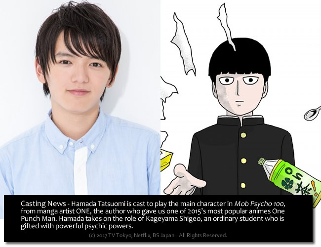 Web Manga 'Mob Psycho 100' Gets Live-Action TV Drama 